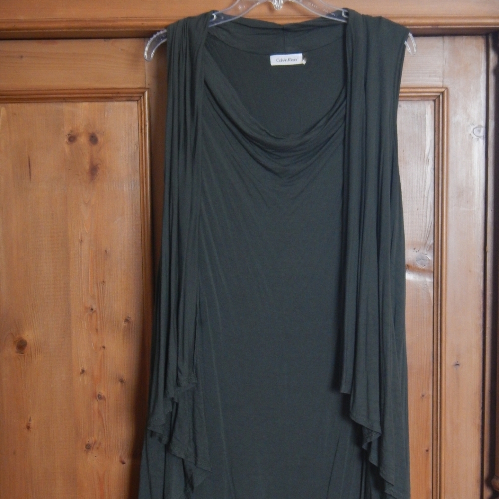 Green Cowl Front dress
